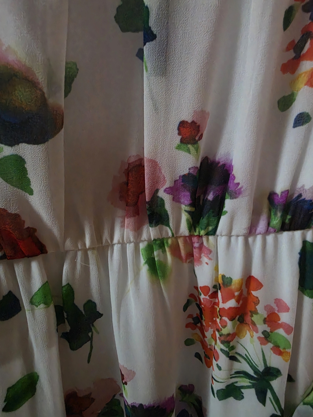 Calvin Klein White Floral Print Casual Dress
